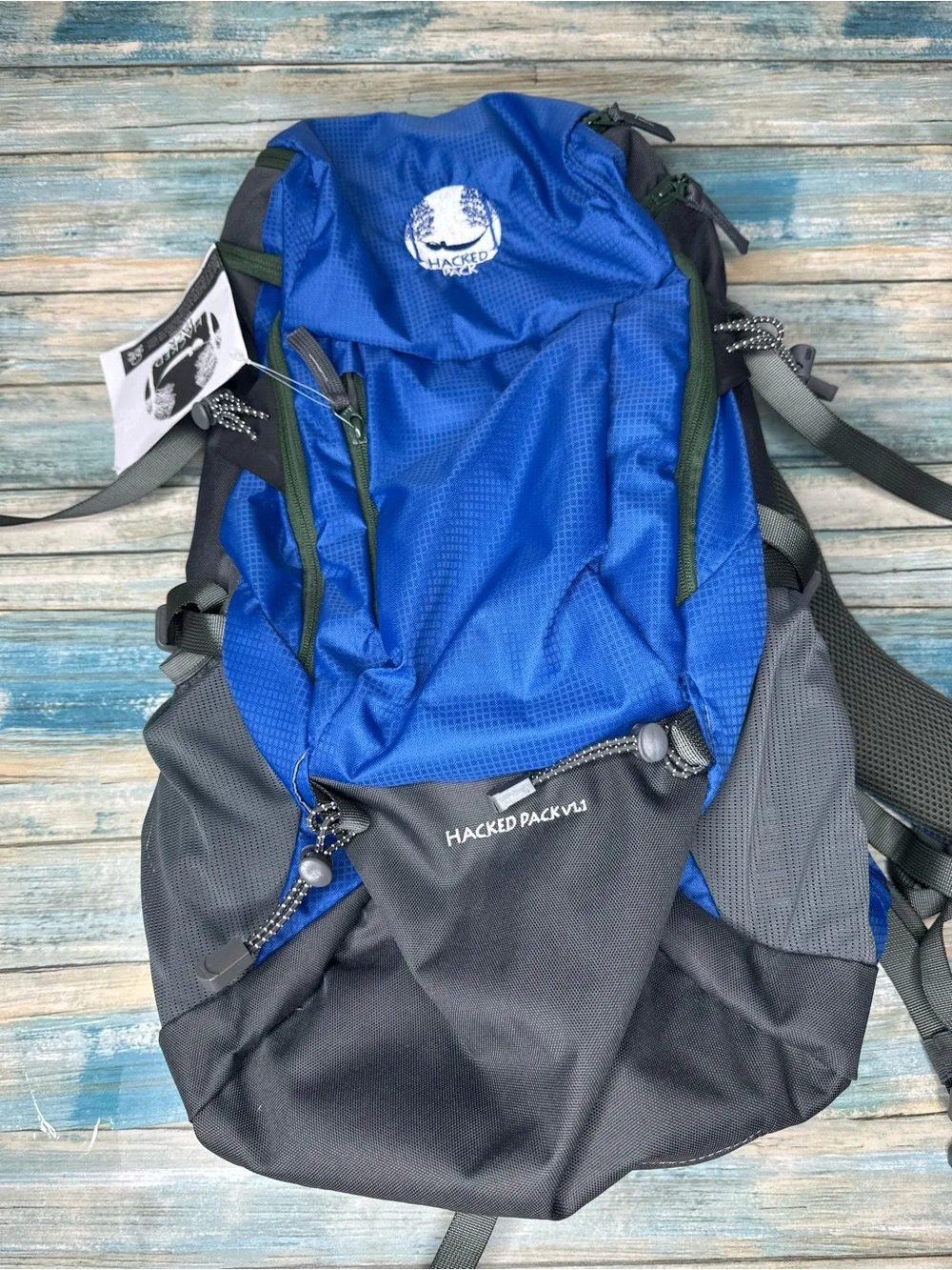 V1.3 Men's Blue and Gray Hiking Backpack